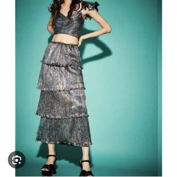 THEREDTHREAD / ザレッドスレッド】S layered pleats skirt